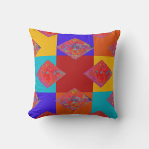 Cojín Decorativo Vibrante patrón inspirado en Ankara Estilo afric