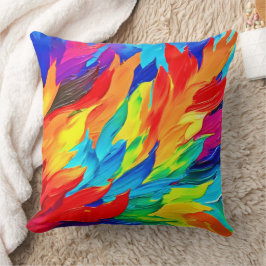 Cojín Decorativo Vibrante pintura abstracta de expresionismo