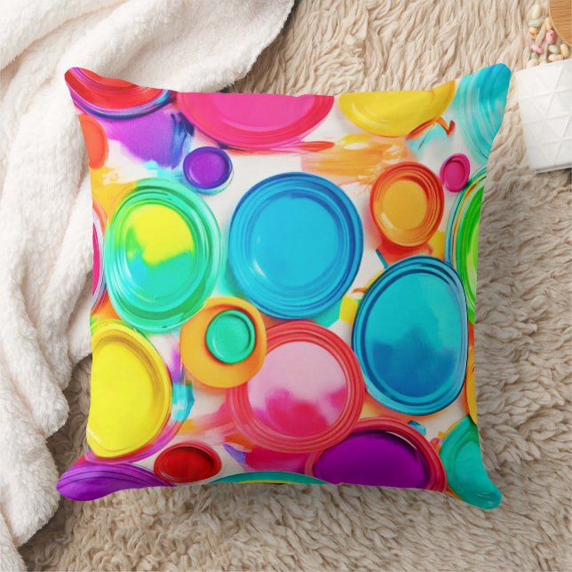 Cojín Decorativo Vibrante pintura paleta (Manta)