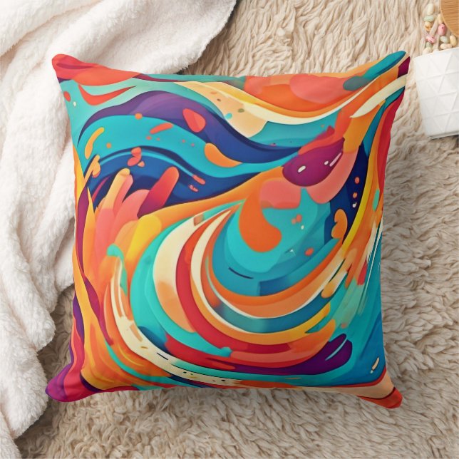 Cojín Decorativo Vibrante Resumen Dreamscape (Manta)