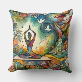 Cojín Decorativo Vibrante Serenidad de Yoga Grande