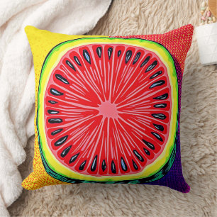 Cojín Decorativo Vibrante Watermelon Pop Art
