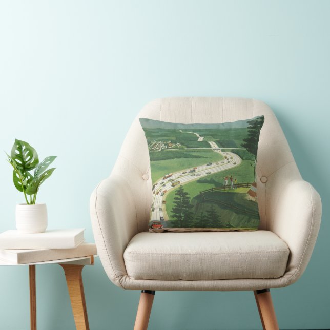 Cojín Decorativo Vibrantes carreteras americanas y viajes en coche  (Silla)