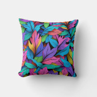 Vibrantes hojas coloridas abstractas diseño de art