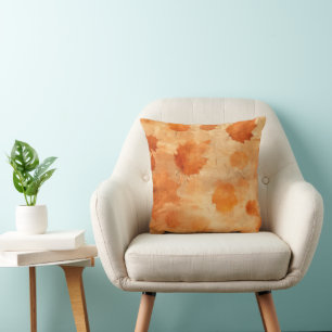 Cojín Decorativo Vibrantes hojas del Naranja Brown