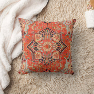 Cojín Decorativo Vibrantes vibraciones Naranja Boho oriental estilo