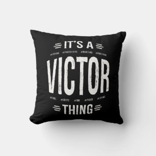 Cojín Decorativo Víctor Nombre Personalizado Regalo de cumpleaños