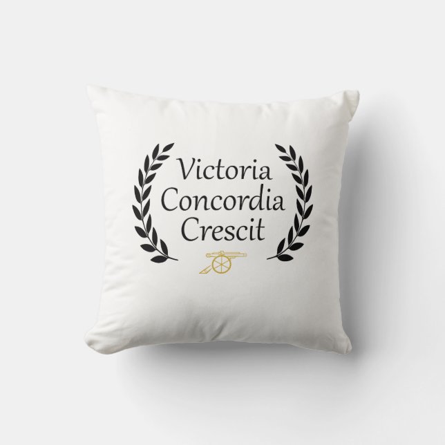 Cojín Decorativo Victoria Concordia Crescit Arsenal (Anverso)