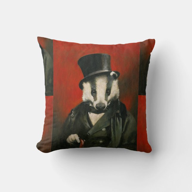 Cojín Decorativo Victorian Badger Throw Cushion (Anverso)