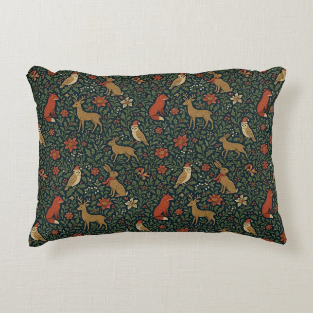 Cojín Decorativo Victorian Christmas Animal & Botanical  (Anverso)