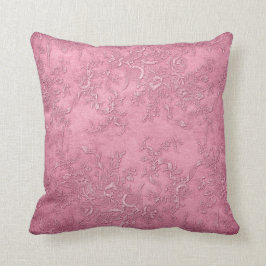Cojín Decorativo Victorian rosado floral del vintage de las vides