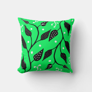 Cojín Decorativo Vid verde y negra caprichosa