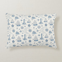 Cojín Decorativo Vida Costera Océanos Azules