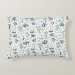 Cojín Decorativo Vida Costera Océanos Azules