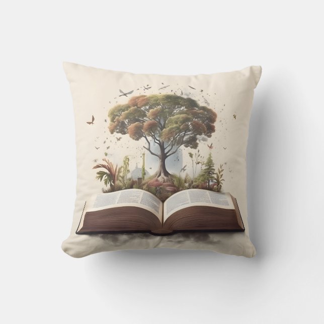 Cojín Decorativo Vida de árbol de fe (Anverso)