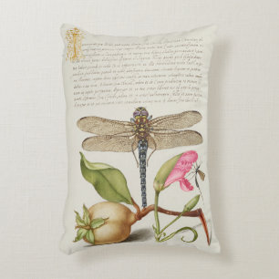 Cojín Decorativo Vida de jardín, libélula, pera, clavel e insecto