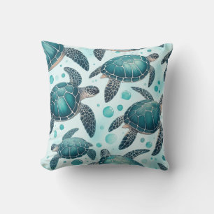 Cojín Decorativo Vida de las Tortugas Marinas