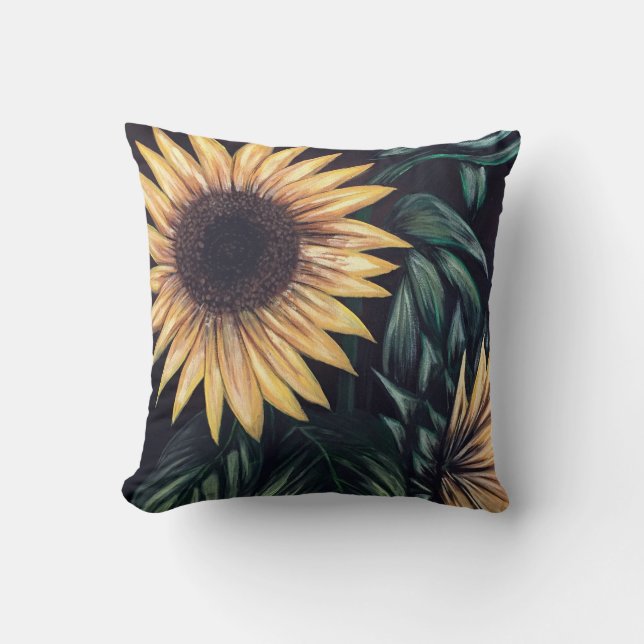 Cojín Decorativo Vida del girasol (Anverso)