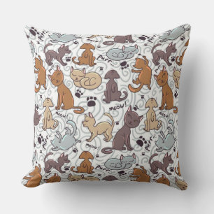 Cojín Decorativo Vida Diaria de Gatos