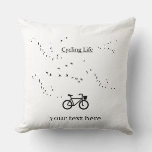 Cojín Decorativo Vida en bicicleta, libre como personalizable de pá