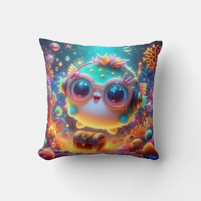 Cojín Decorativo Vida marina (Anverso)