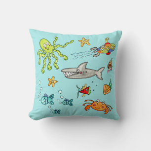 Cojín Decorativo Vida Marina Bajo el Mar