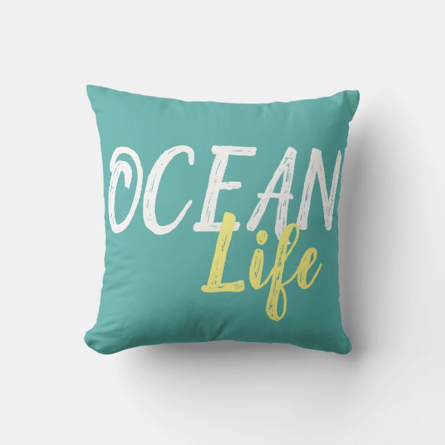 COJÍN DECORATIVO VIDA OCEÁNICA | (Anverso)