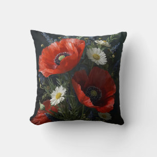 Cojín Decorativo Vida residual de flores silvestres - Floral de rea