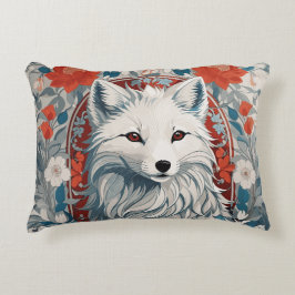 Cojín Decorativo Vida silvestre Mesmerizadora de Artic Fox