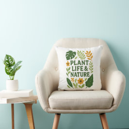 Cojín Decorativo Vida vegetal y naturaleza - Diseño botánico