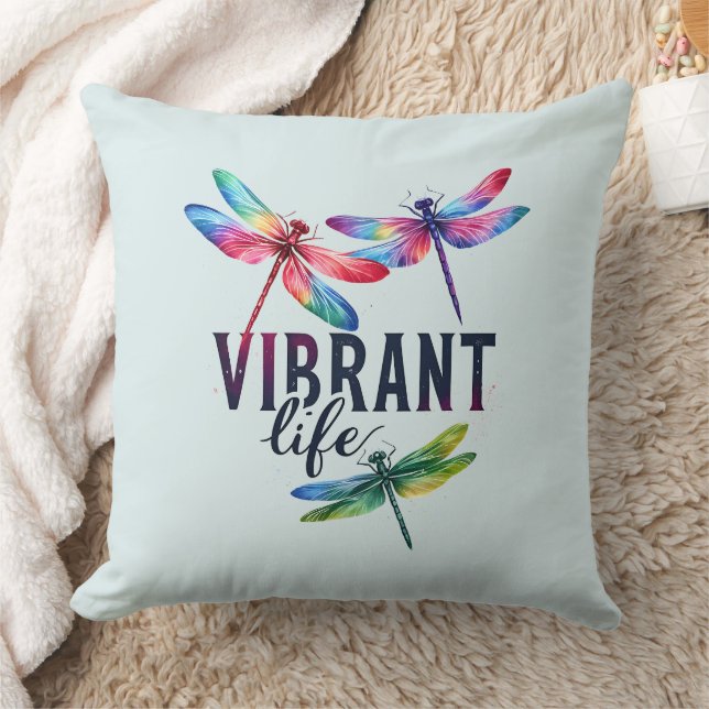 Cojín Decorativo Vida vibrante - Dragonfly artístico (Manta)