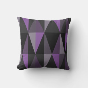 Cojín Decorativo Videos modernos de mitad de siglo Violeta oscura