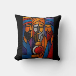 Cojín Decorativo Vidrieras Modernas Tres Reyes Magos