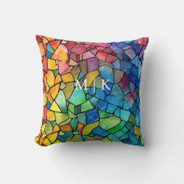 Cojín Decorativo Vidrio con manchas de arco iris acuático