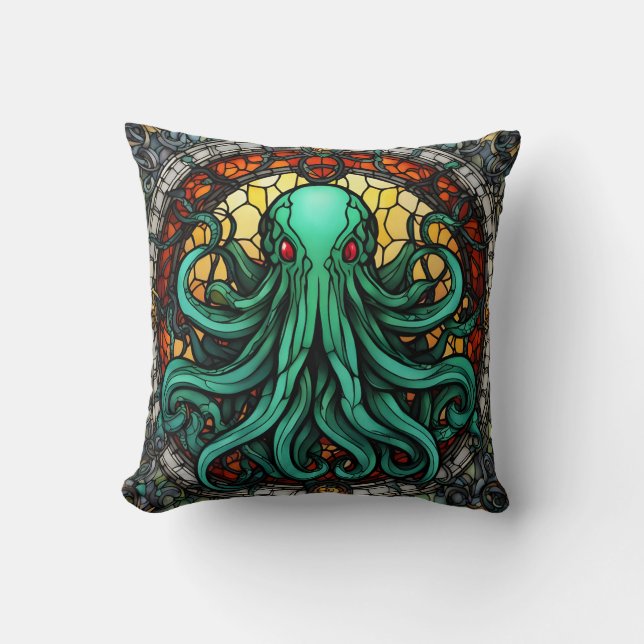 Cojín Decorativo Vidrio Cthulhu Seted (Anverso)