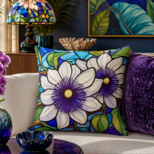Cojín Decorativo Vidrio de colores lilikoi - flor de maracuyá