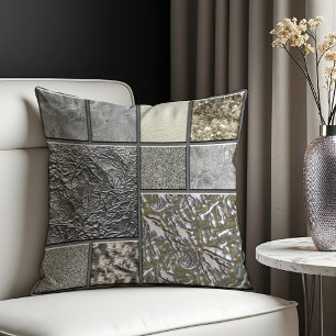 Cojín Decorativo Vidrio de lujo, concha y geométrica Metalizado