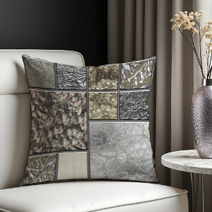 Cojín Decorativo Vidrio de lujo, concha y geométrica Metalizado