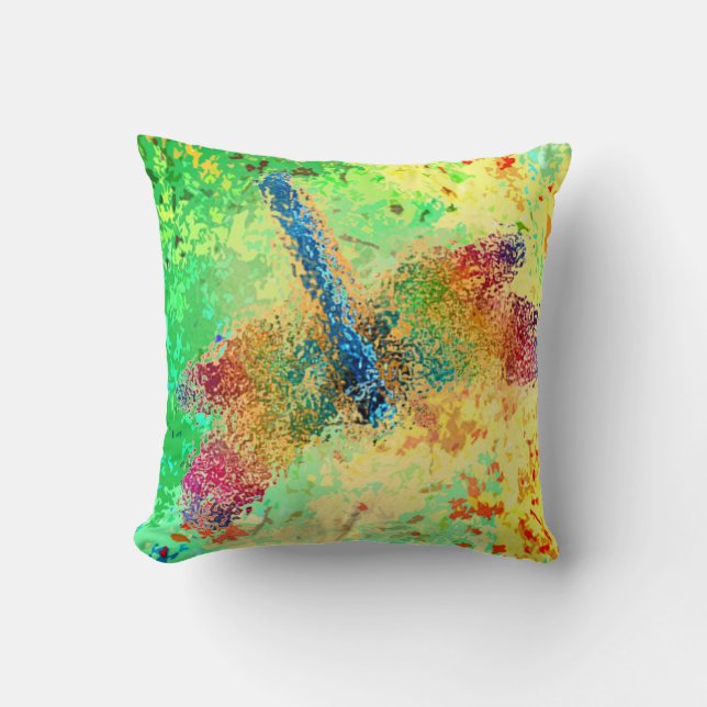 Cojín Decorativo Vidrio Dragonfly (amarillo) (Anverso)