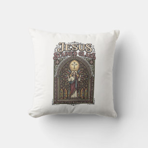 Cojín Decorativo Vidrio emplomado de Jesús Vidrio emplomado de Jesú