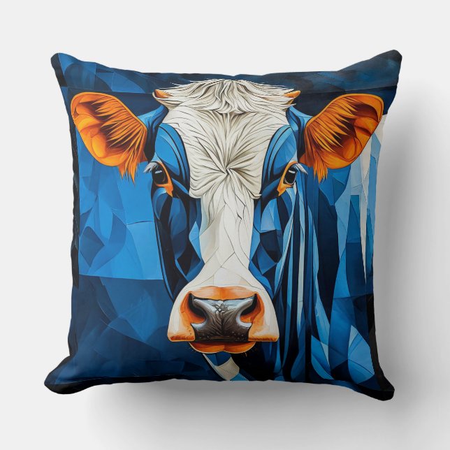 Cojín Decorativo Vidrio emplomado de vaca (Anverso)