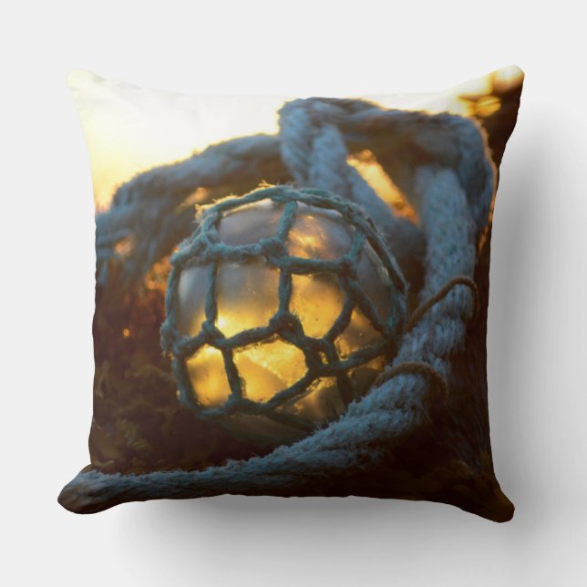 Cojín Decorativo Vidrio flotante resplandeciente al atardecer, Alas (Anverso)