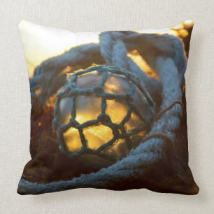 Cojín Decorativo Vidrio flotante resplandeciente al atardecer, Alas