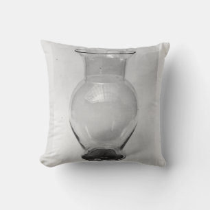 Cojín Decorativo Vidrio jarrón gris perilla de tiro