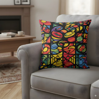 Cojín Decorativo Vidrio manchado