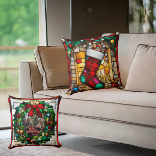 Cojín Decorativo Vidrio rojo parado de imitación