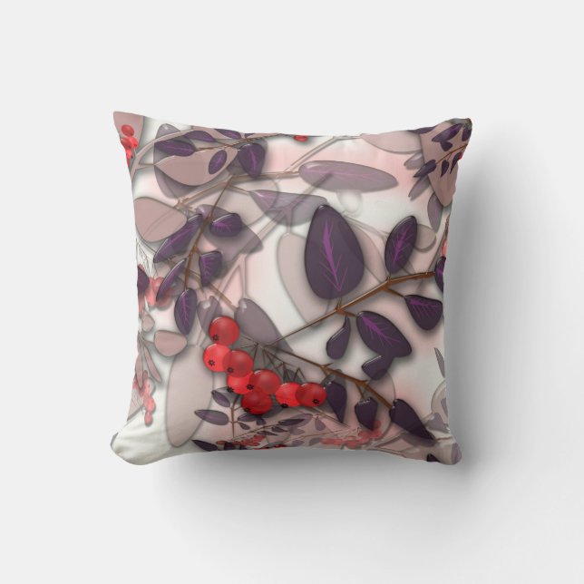 Cojín Decorativo Vidrio, Rowan, ramo de Rowan (Anverso)