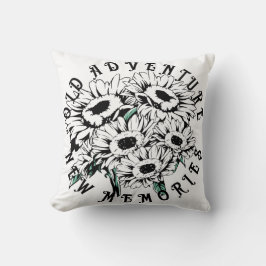 Cojín Decorativo Vieja aventura nuevos Recuerdos Verano Floral Vint