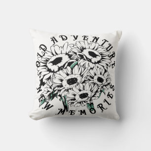 Cojín Decorativo Vieja aventura nuevos Recuerdos Verano Floral Vint