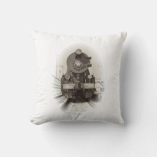 Cojín Decorativo Vieja locomotora de vapor